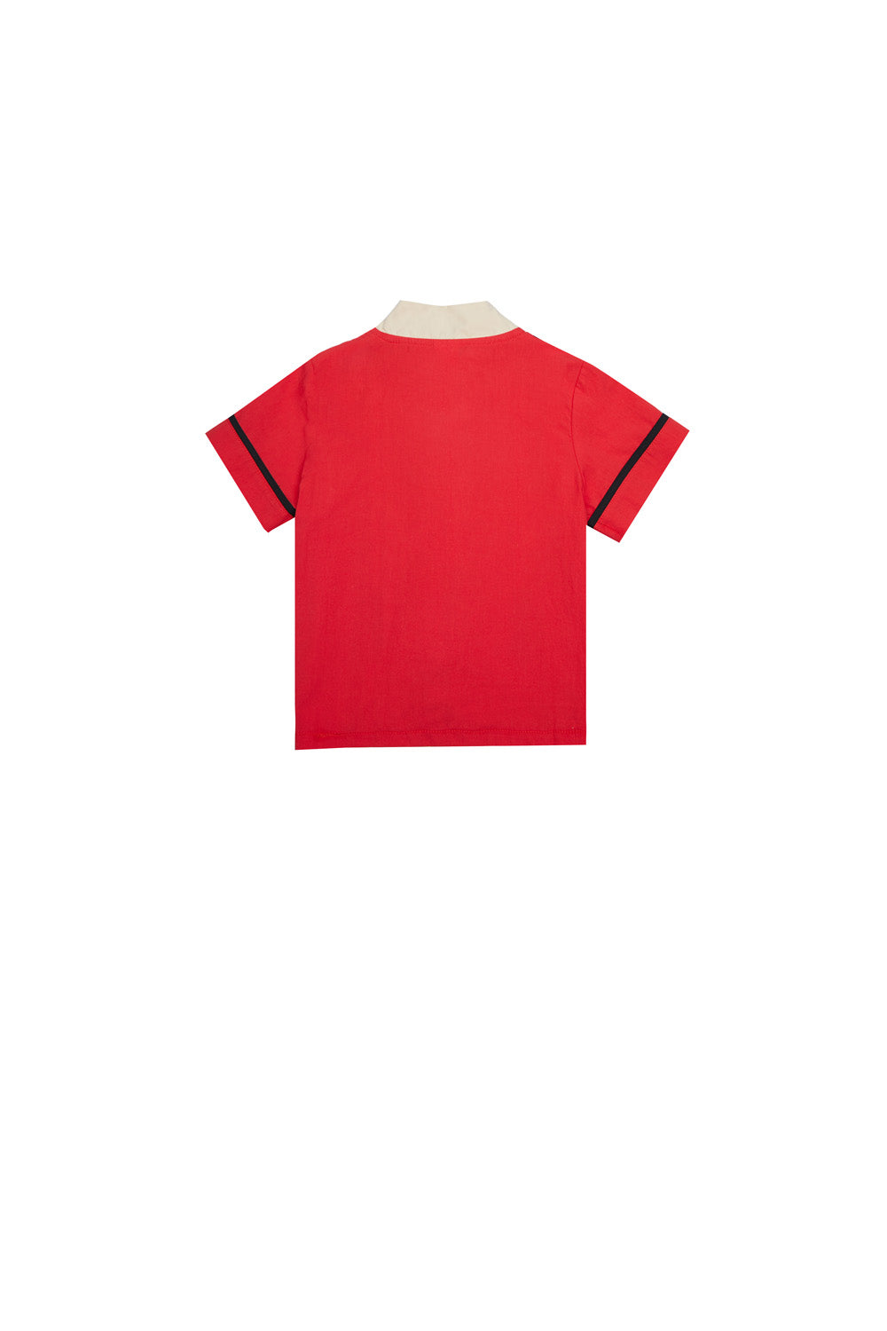 Baby Kids Boys Fake Two Piece Cheongsam Set Red Top n Black Shorts CNY Chinese New Year Outfit - Little Kooma
