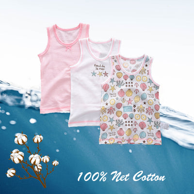Baby Kid Girls Net Cotton Vest Shell 3 Pack - Little Kooma