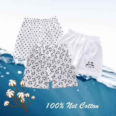 Baby Kid Boys Net Cotton Shorts Panda 3 Pack - Little Kooma