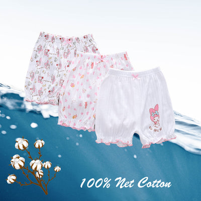 Baby Kid Girls Net Cotton Shorts Bunny 3 Pack - Little Kooma